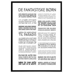 Plakat - De fantastiske børn, sort/hvid