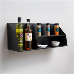 Como Archieshelf i metal med 2 lag - 60 CM - Sort