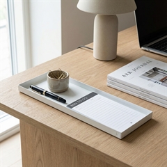 Aflang hvid metalbakke - Como Design