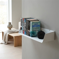 Como boghylde i metal - 60 CM bred - hvid