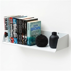 Hvid Como boghylde i metal