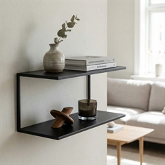 Como Dobbelthylde i pulverlakeret sort metal