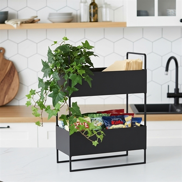 Como dobbeltdækker-hylde i Sort