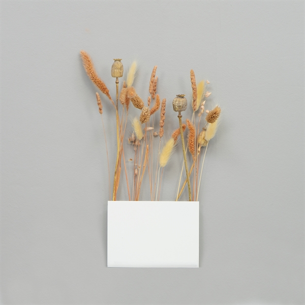 Como Flower Pot FIVE - Væghængt vase i metal, Hvid