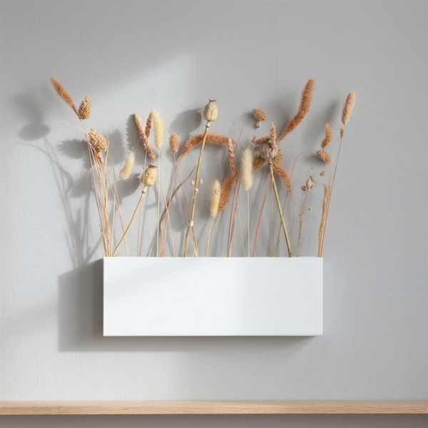 Como Flower Pot TEN - Væghængt vase i metal, Hvid