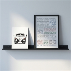 Como Gallerihylde i metal - 60 cm. - Sort