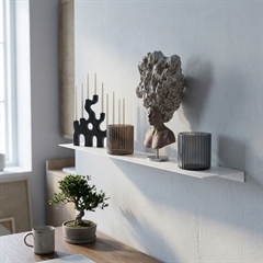 Hylde 50 x 10 cm i sort pulverlakeret metal