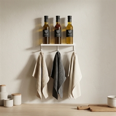 Como Hylde med knager - Hvid - 30cm