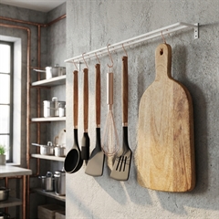 Como Køkkenstang - 60 cm, Hvid - DOUBLE