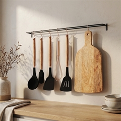 Como Køkkenstang - 60 cm, Sort - DOUBLE