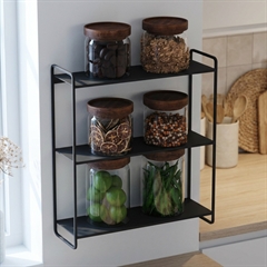 Sort hylde Maggie til fx glas