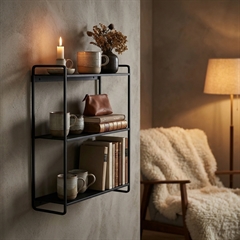 Elegant sort reol i metal