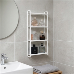 Hylde til parfumer - hvid - til badeværelset