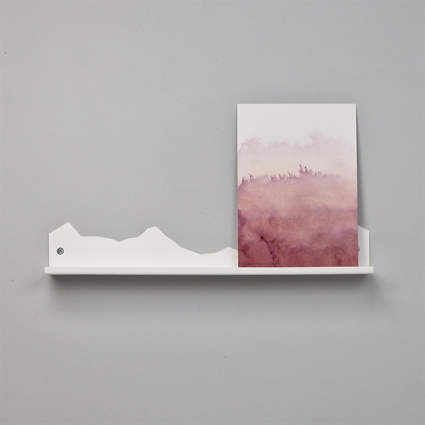 Hvid gallerihylde, mountains - bjerge