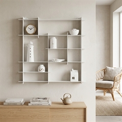 Stor Hvid Sættekasse i Metal | Como Display Hylde - Boxdelux