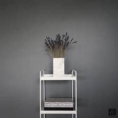 boxdelux plantestander i hvidt metal, como