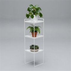 Elegant høj reol med 3 hylder - hvid