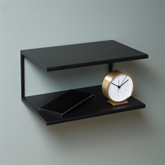 Sort sengebord i metal