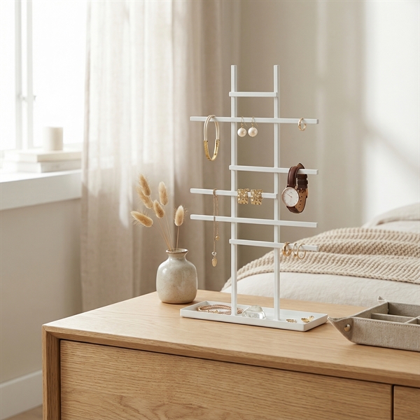 Como smykkeholder - Precious, Hvid metal