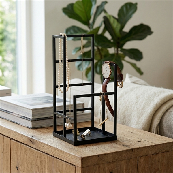 Smykkeholder SKY i sort pulverlakeret metal - COMO design