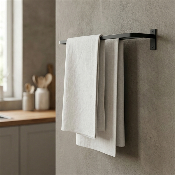 Dobbelt holder til viskestykker - sort