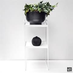 como plant stand i hvidt metal