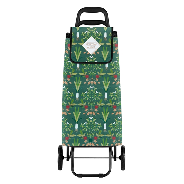 Trolley / Indkøbsvogn - Shopper på hjul i et grønt design