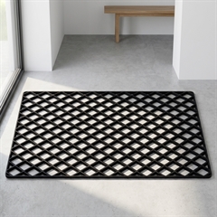 Dixie dørmåtte i gummi med gittermønster. 