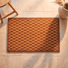 Dixie dørmåtte i Kokos - Grid - 60 x 90 cm.