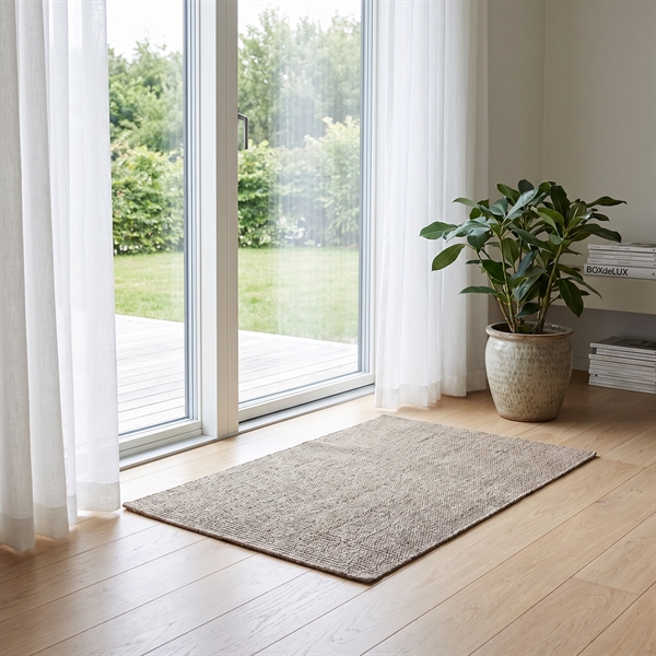 Dixie dørmåtte i Sisal, Natural Grey - 60x90 cm. 2