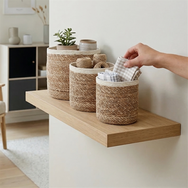 Dixie kurvesæt i søgræs med hvid kant - Sæt med 3 stk.