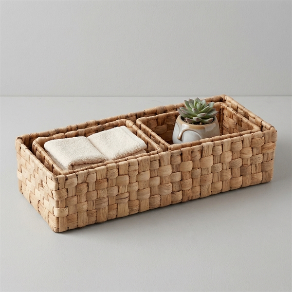 Dixie skuffekurve i vandhyacint - Panama. Sæt med 3 stk