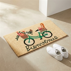 Dørmåtte i kokos fra Derrière la Porte - BEIGE , Bienvenue 40x70 cm