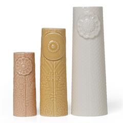tre vaser i designet summer love fra dottirs pipanella serie