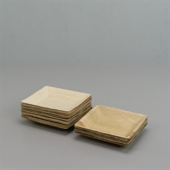 Engangsservice i palmeblad - Små tallerkener 17x17 cm - 25 stk.