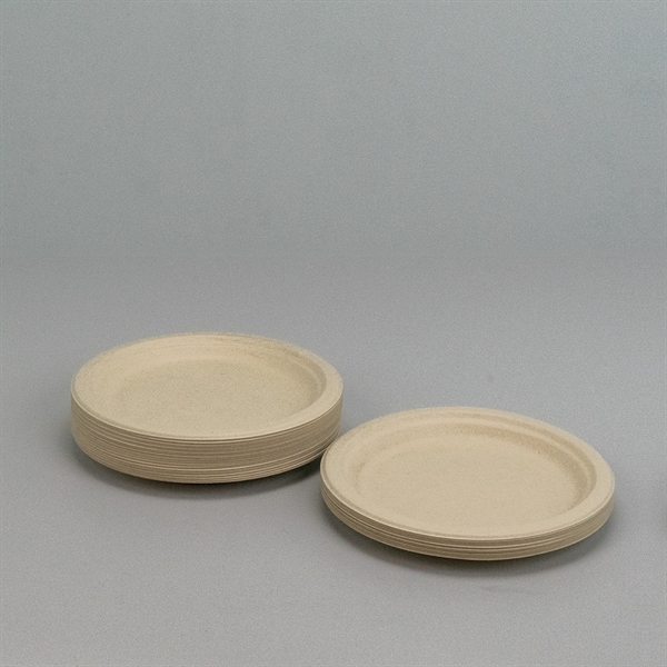 Engangsservice i sukkerrørsfibre - Tallerkener 23cm - 50 stk