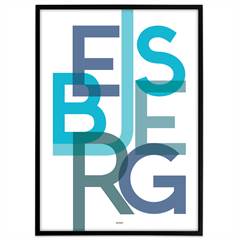 Plakat - Esbjerg, blå