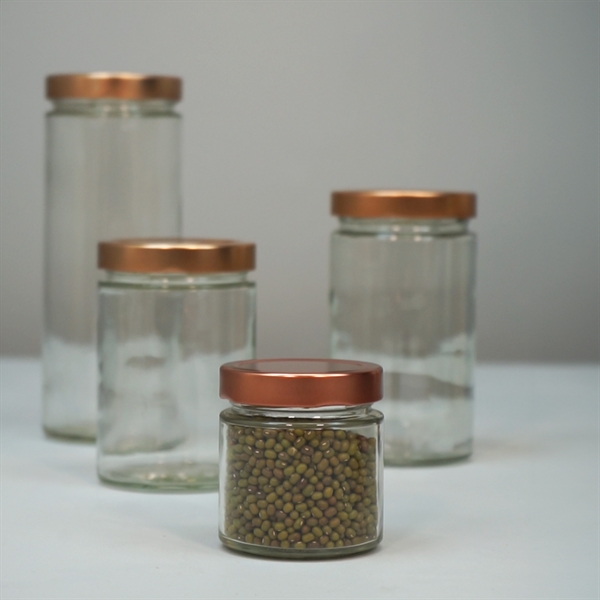 Little Pots Muscadin glaskrukke med KOBBER låg - 212 ml.