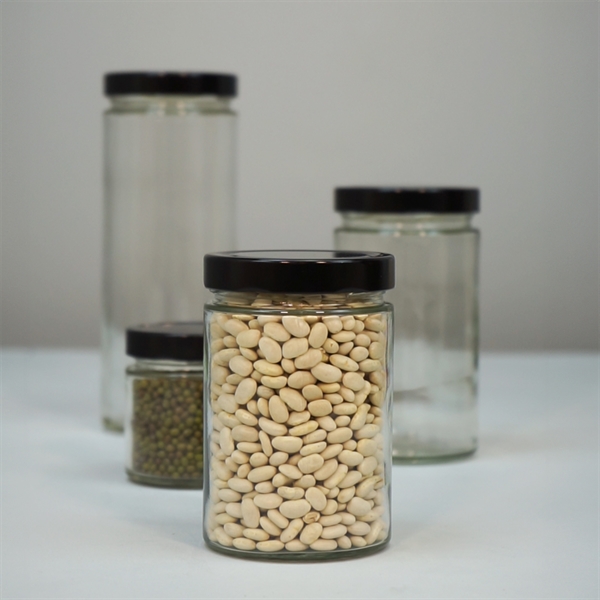 Little Pots Muscadin glaskrukke med sort låg - 580 ml.