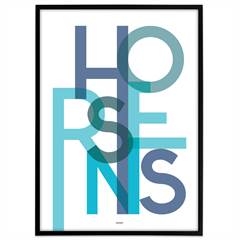 Plakat - Horsens, blå