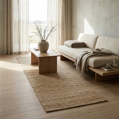 Hempi sort tæppe fra House Doctor, natur