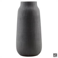 House Doctor vase, Groove i sort, XL
