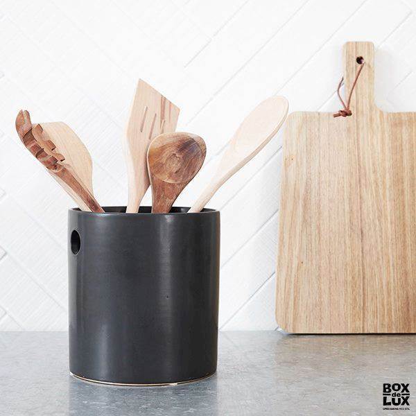 House Doctor opbevaringskrukke, Cutlery, Sort Stor