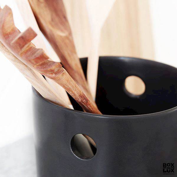 House Doctor opbevaringskrukke, Cutlery, Sort Stor