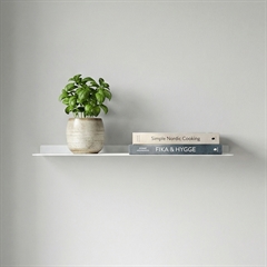 Hylde 40x15 cm. Hvid metal Como Design