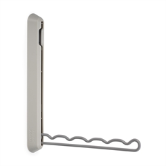 Væghængt holder til tøjbøjler, foldbar