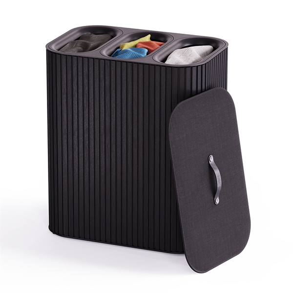 joseph joseph vasketøjskurv LUXE med tre rum, 90 liter