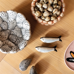 Keramik skål med østers, grå