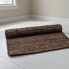 Kludetæppe i Læder. Chocolate Coffee - 70 x 140 cm.