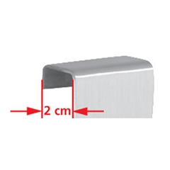 Knage til skuffen eller lågen - maks 2 cm.